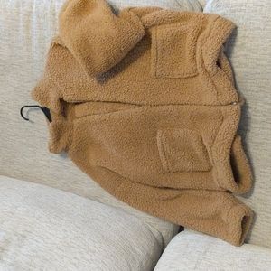 Oversized teddy jacket